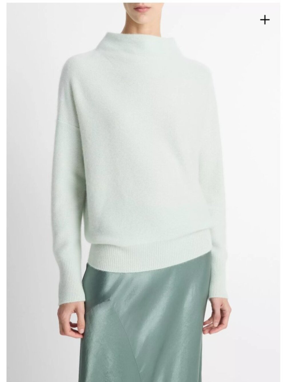 Vince Plush Cashmere Funnel-Neck Sweater